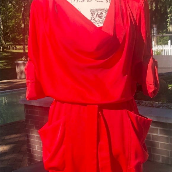 BGBGMaxazria Red Cocktail Dress. Item# 0078 - Picture 4 of 8